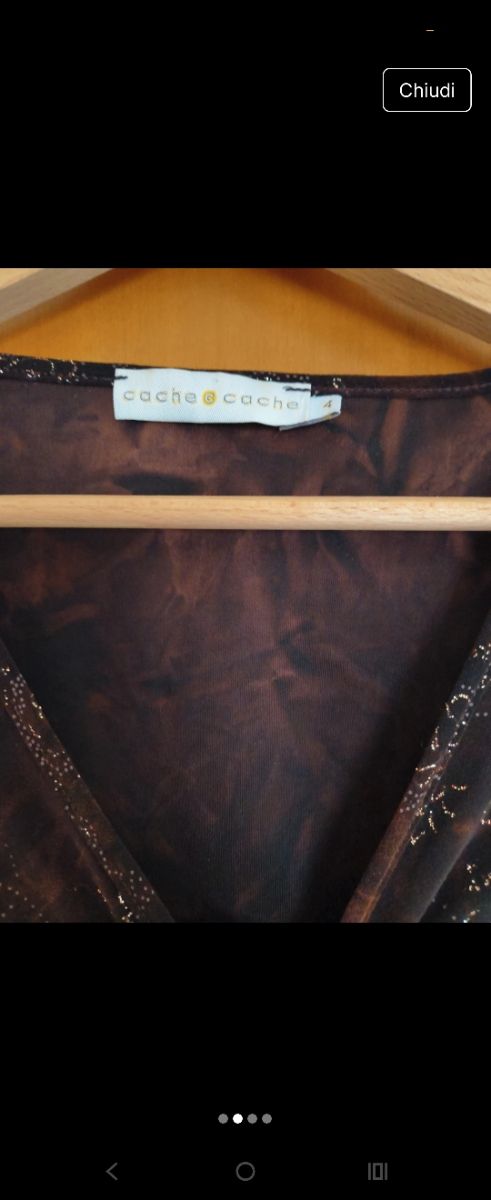 Maglia Cache Cache marrone e oro