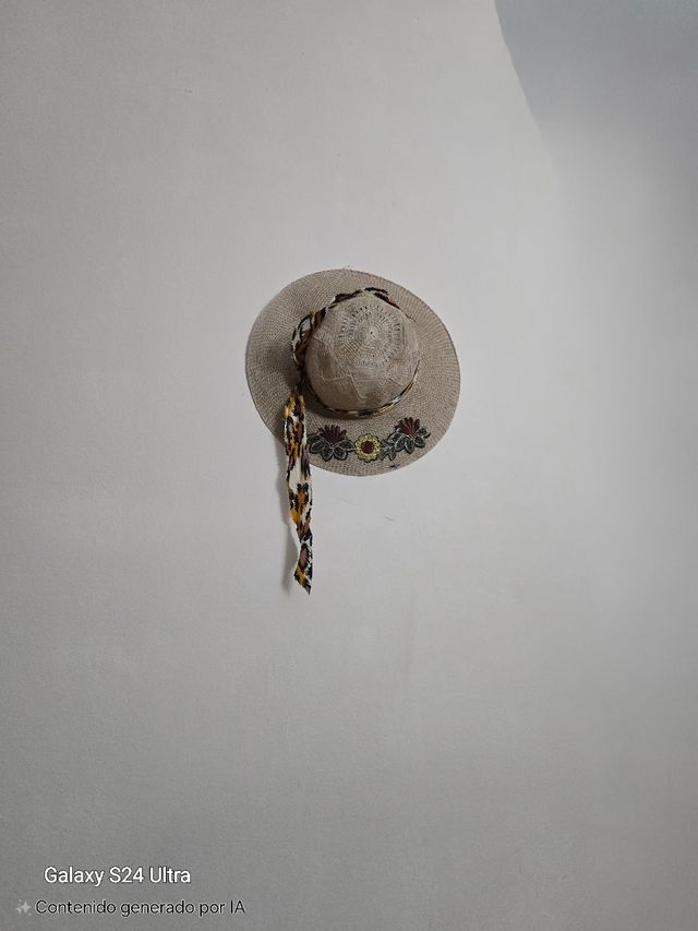 Sombrero playa beige multicolor