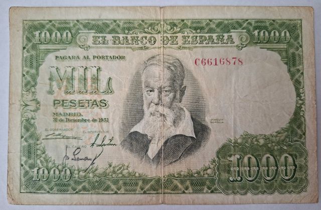 Billete 1000 Pesetas 1951 España