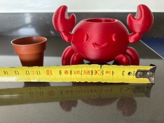 Vaso piante granchio rosso stampato in 3D