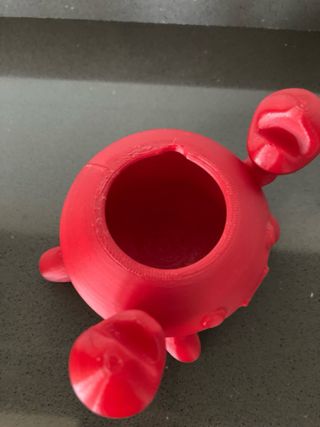 Vaso piante granchio rosso stampato in 3D