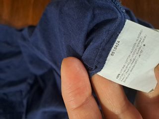 Blusa Cotone Blu Maniche Corte Tg 45