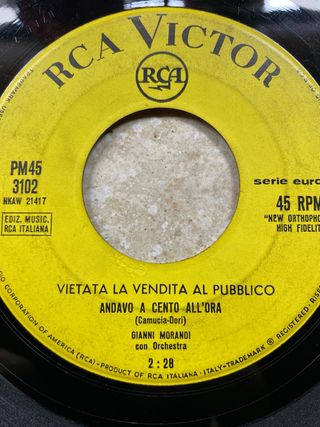 45 giri Gianni Morandi - Loreдана