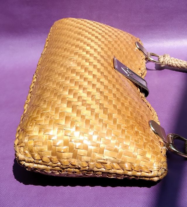 Borsa a tracolla in vimini vintage