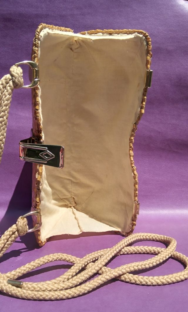 Borsa a tracolla in vimini vintage