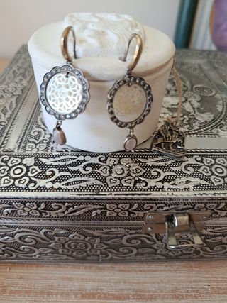 Pendientes Plata-Oro Nacar