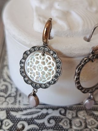 Pendientes Plata-Oro Nacar