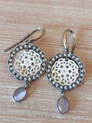 Pendientes Plata-Oro Nacar