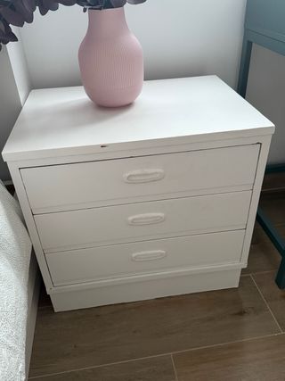 Cómoda 3 cajones - Blanca - Madera