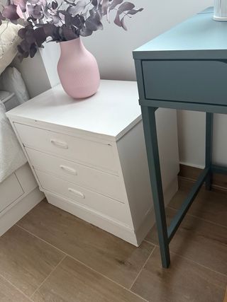 Cómoda 3 cajones - Blanca - Madera