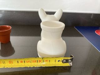 Vaso Cane Bulldog Francese - Bianco stampato in 3D