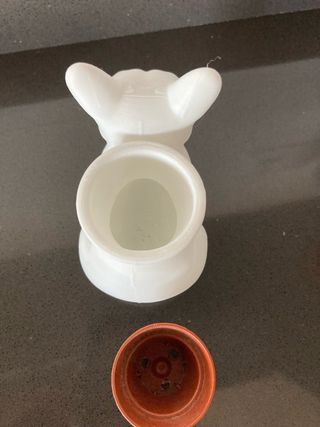 Vaso Cane Bulldog Francese - Bianco stampato in 3D