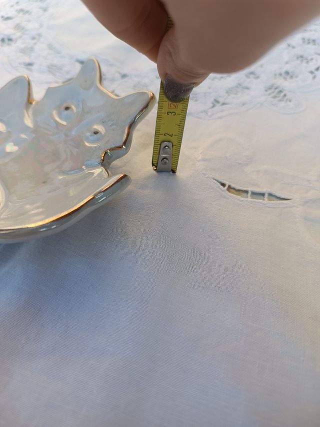 Piattino 2 gatti porcellana