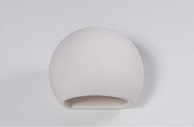 SOLLUX Globe lampada da parete in ceramica bianca