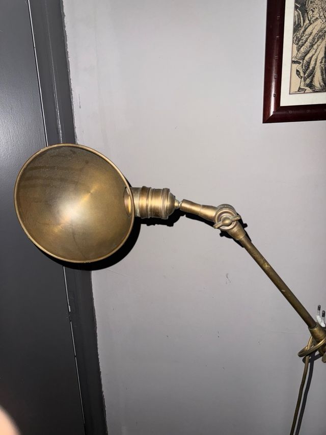 Lampara flexo latón mate vintage