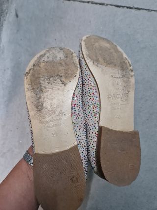 Bailarinas doradas con pedrería - Talla 40