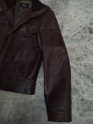 Chaqueta piel Zahsa's marrón
