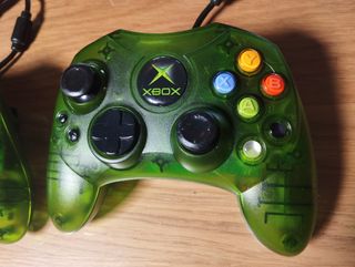 2 Mandos Xbox clasica halo edition transparentes 