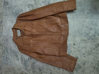 Chaqueta cuero Mira Fur marrón, talla M