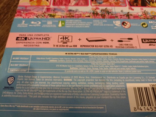 Film Blu-ray UHD Barbie 4K