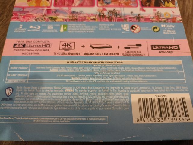 Film Blu-ray UHD Barbie 4K
