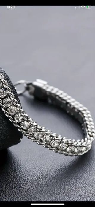 REBAJAS Pulsera Acero de Titanio circonitas