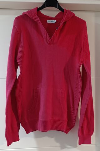 Sudadera de punto capucha rosa - Nuevo