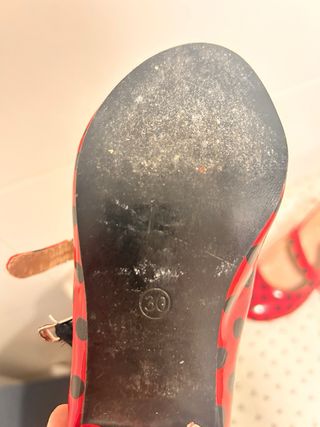 Zapatos niña lunares rojas - 30 