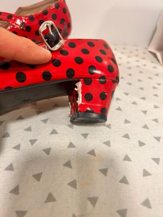 Zapatos niña lunares rojas - 30 