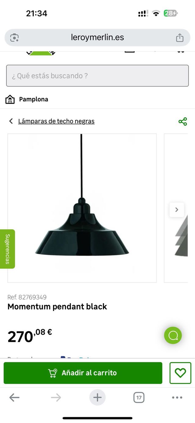 Lampada a sospensione Momentum bianca. Lampada da soffitto