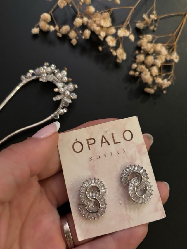 Ornamento da sposa per capelli a coda di cavallo e pendenti in cristallo