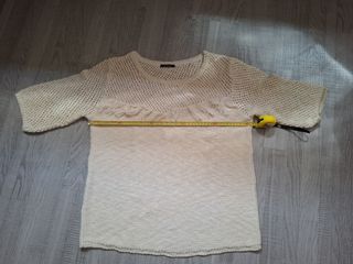 Jersey Promod beige tricot calado talla L