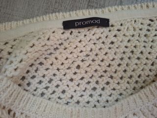 Jersey Promod beige tricot calado talla L