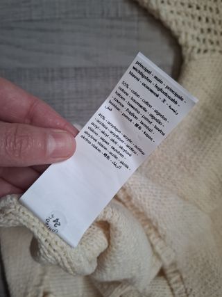 Jersey Promod beige tricot calado talla L