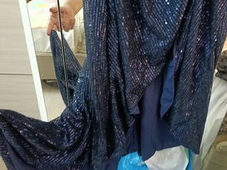 Vestido azul fiesta lentejuelas