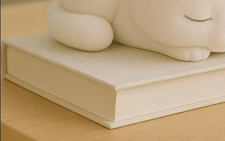 Gatto dormiente in stampa 3D con supporto – Scultu