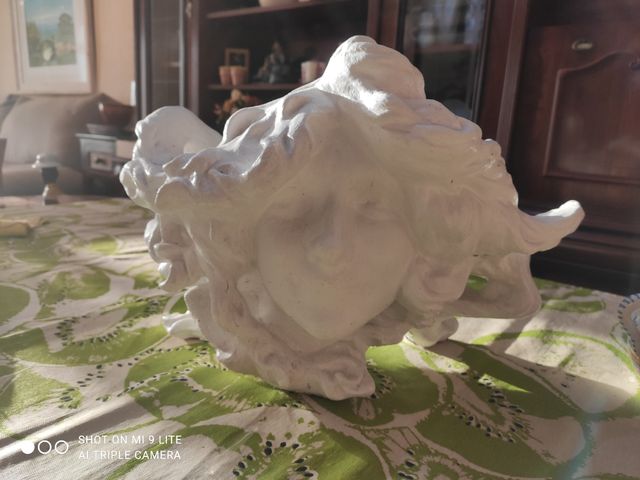 Jarrón art noveau.cabeza ninfa