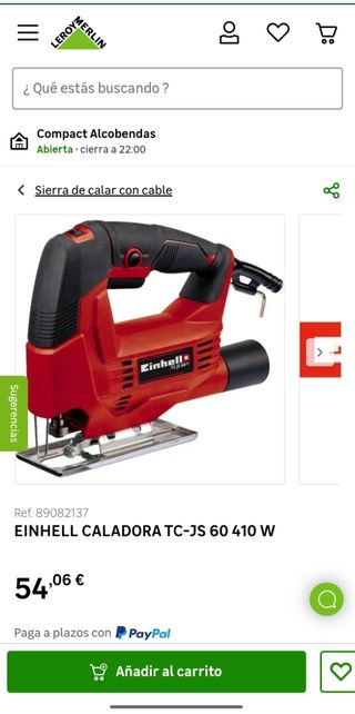 Sierra calar Einhell TC-JS 60-1
