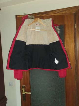 Abrigo plumas pimkie rojo