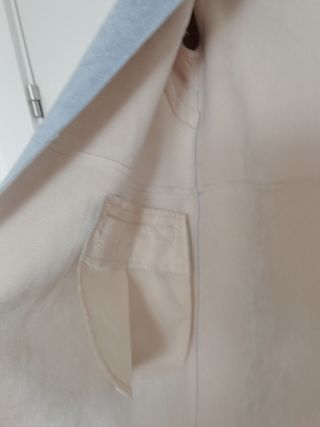 Chaqueta imitación ante azul celeste