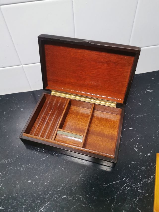 Caja puros piel vintage