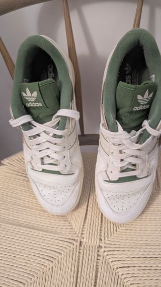 Adidas Forum - Zapatillas Verde y Blanco 11 1/2