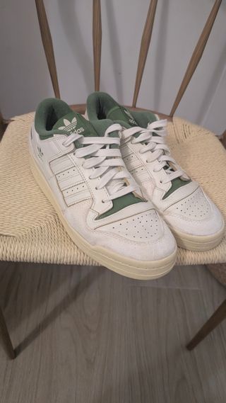 Adidas Forum - Zapatillas Verde y Blanco 11 1/2