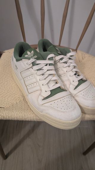 Adidas Forum - Zapatillas Verde y Blanco 11 1/2