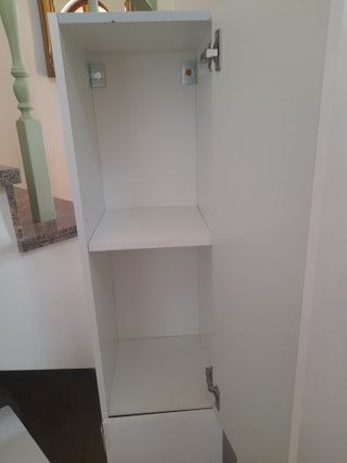 Columna de baño armario Blanco 30x182x32