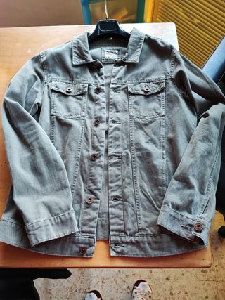 Cazadora sobrecamisa hombre verde caqui