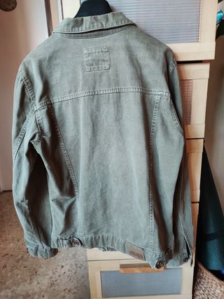 Cazadora sobrecamisa hombre verde caqui