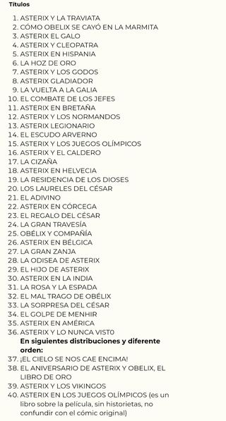 Colección Astérix y Obélix.
