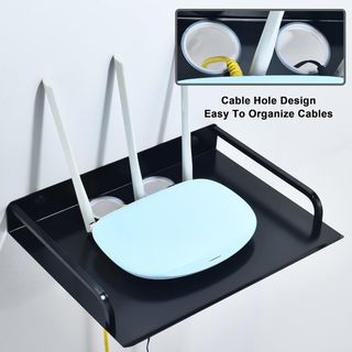 Juego 2 Estanterías de Pared Metálica para Router