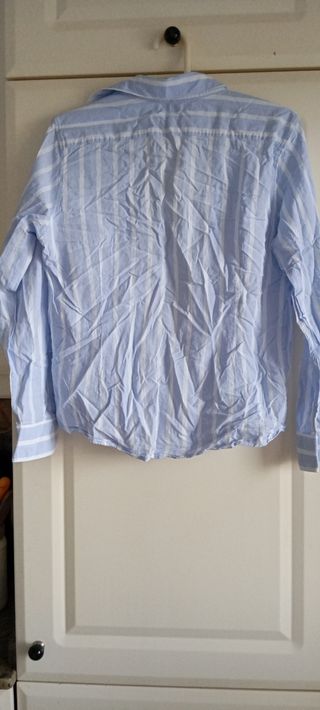 Camisa GANFIER rayas azul-blanca talla 48